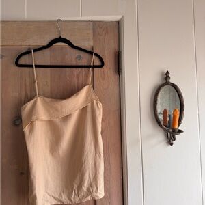 Women’s Beige Asymmetrical Cami Tank Top